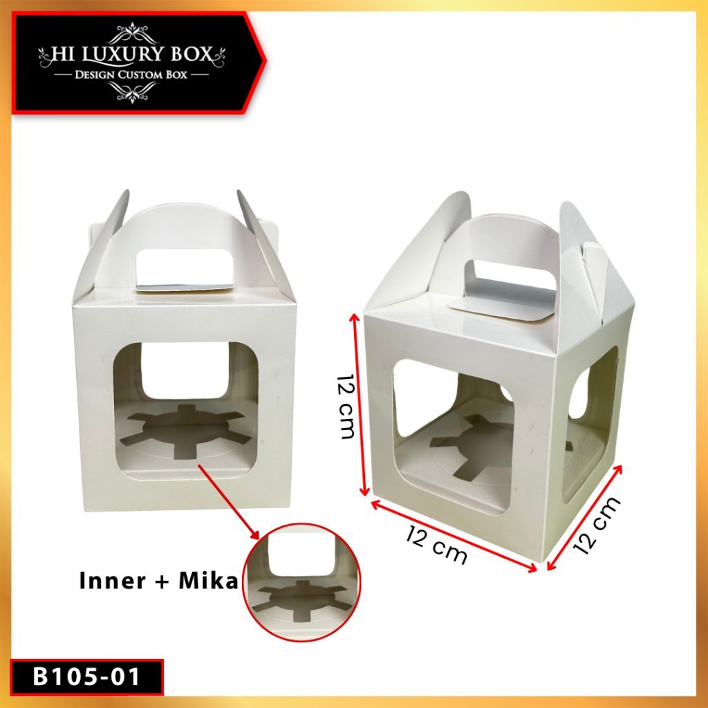 Gable Box-Cupcake-Box Puding-Kotak Kue-Kue muffin - B105 - Image 2