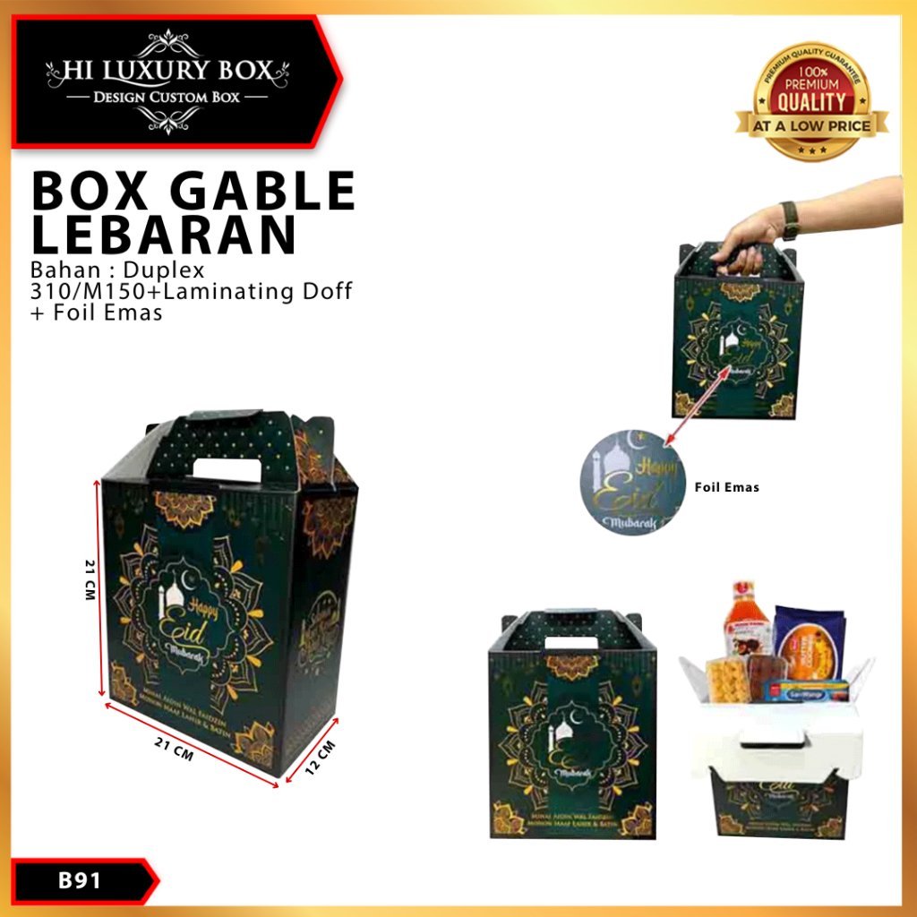 Box hampers/Box lebaran/Gable Box/Box Serbaguna - B91