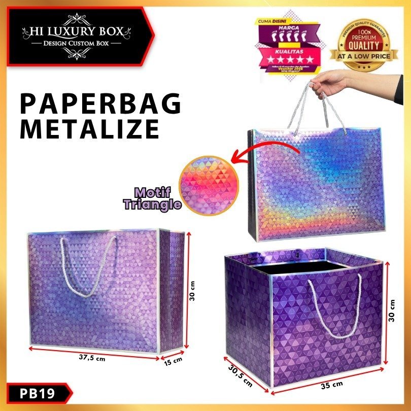 Paper Bag Hadiah Jumbo Premium Gift Bag Tas Kado Jinjing Metalize PB19