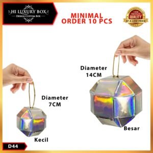 Hologram Ball Chrismast - Aksesoris Hiasan Natal - D44