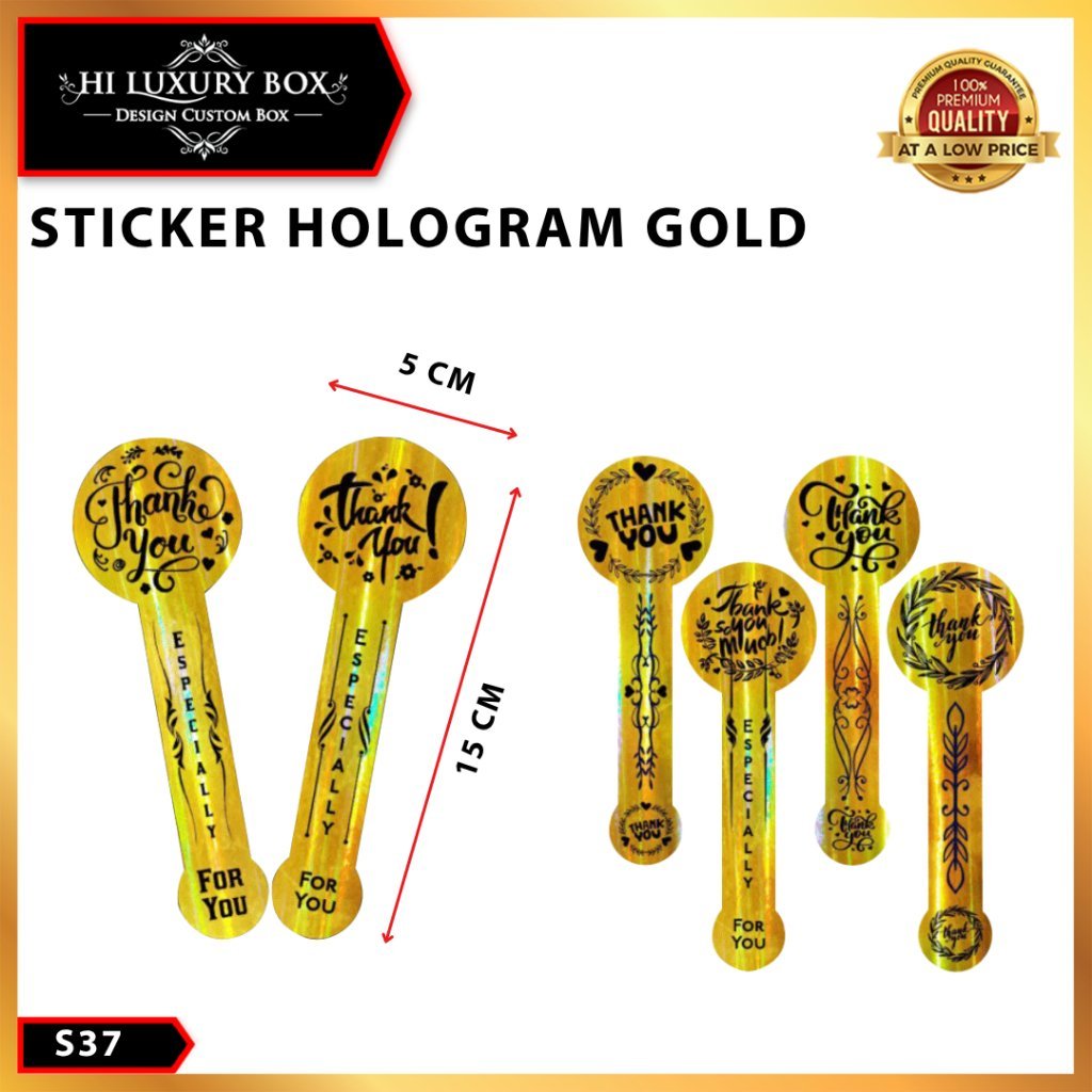 Sticker Segel|Sticker Sealer |Sticker Hologram|Sticker Thank You |S37