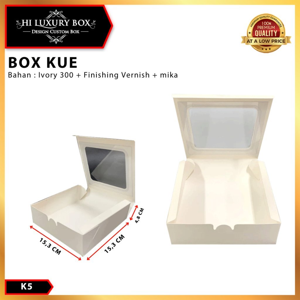 Box Mika - Dus Kue - Box brownies -Bakery - Snack Box - K5-01