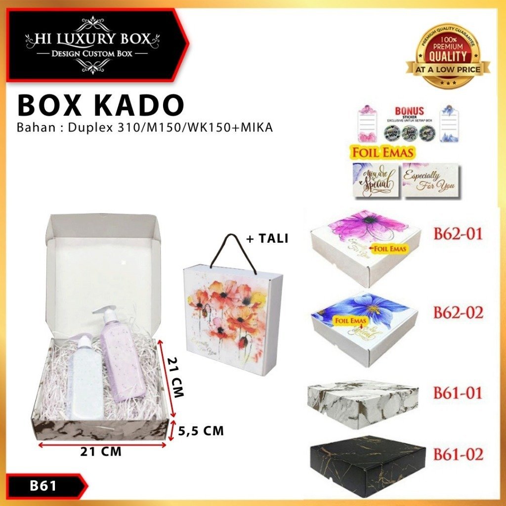 Kotak Kado/Box Hampers/Baju/Dus serbaguna - B62