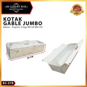 Kotak Gable - Box Kado Jumbo - Motif Marble - Ukuran 60x25x14 - B3-07B
