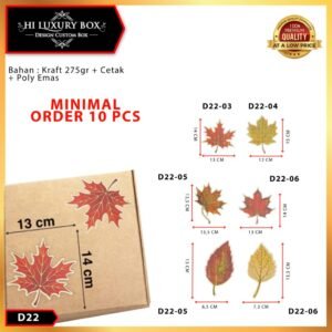 Kertas motif maple|Label|Hiasan Kotak|Hiasan|Hiasan Murah|D22