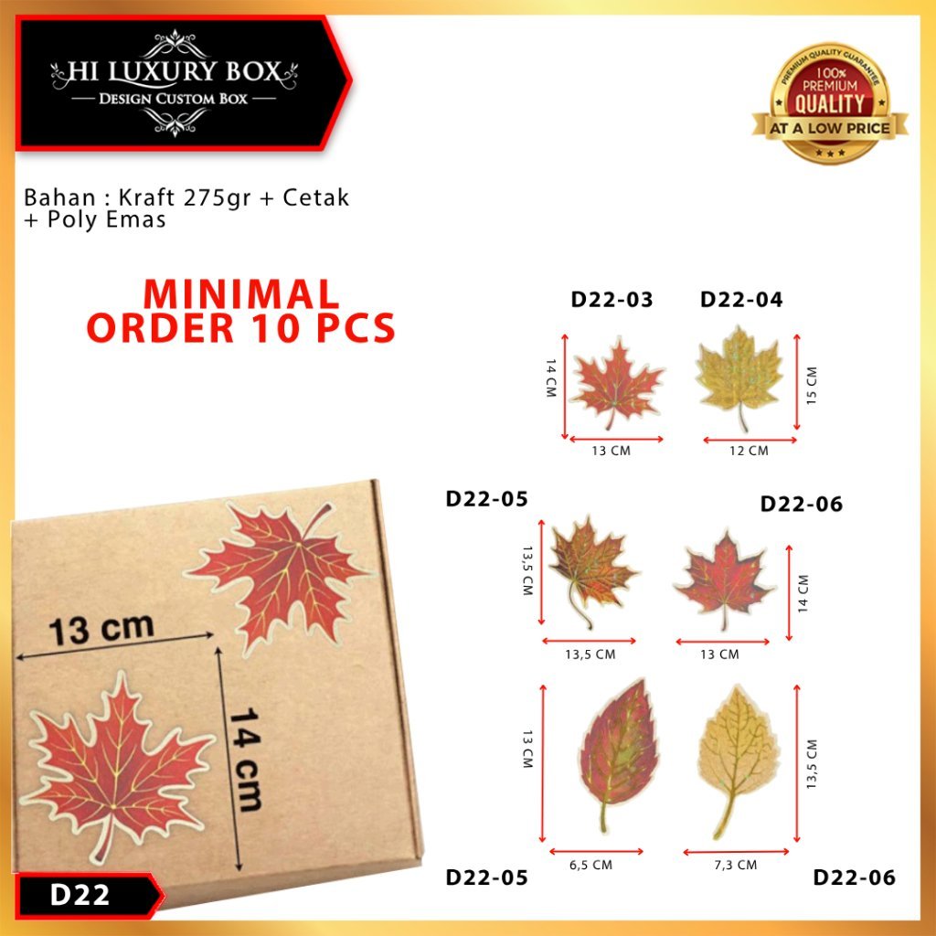 Kertas motif maple|Label|Hiasan Kotak|Hiasan|Hiasan Murah|D22