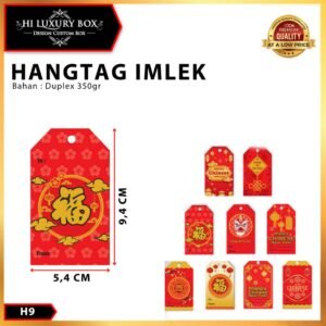 Hang Tag | Label Baju | Hangtag Baju | Hangtag Imlek | Ivory | Murah |  9.4x5.4 H9