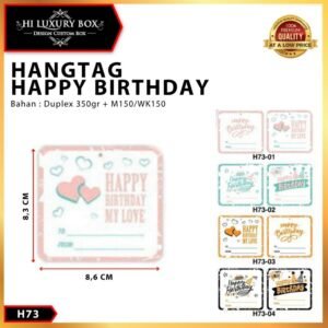 HANGTAG|MURAH|HAPPY BIRTHDAY|ULANG TAHUN|LABEL|HIASAN|AKSESORIS|H73