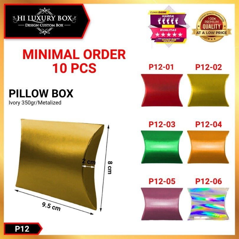 Pillow box - Kotak souvenir - Gift box ulang tahun anak P12