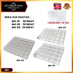 Mika Tray Kue Tatakan Sekat Nastar Isi 20/24/30 | M4