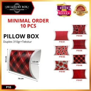 Pillow box - Kotak souvenir - Gift box ulang tahun anak unik | P10