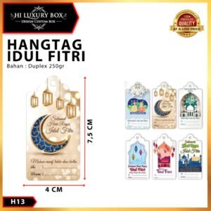 Hangtag | Label Baju | Hangtag Idul Fitri | Duplex | Murah | 7.5x4 H13