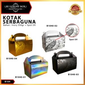 Box Hologram|Gable Box|Kotak Kue|Kotak Kado|Box Serbaguna B104