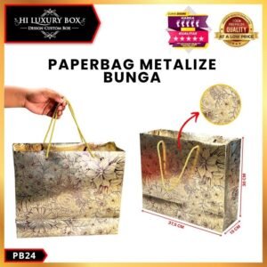 Paper Bag Hadiah Jumbo  Motif Metalize Bunga Gift Bag Tas Kado Jinjing|PB24