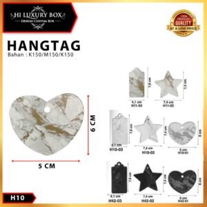 Hang Tag | Label Baju | Hangtag Baju Marble | Kraft | Murah | H11
