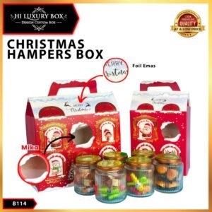 Box Natal/ Kotak Hampers 500 ML/ Toples Kue/Box Hampers B114