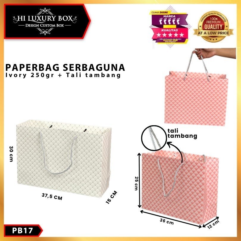 Paper Bag Hadiah Jumbo / Premium Gift Bag / Tas Kado Jinjing / PB17