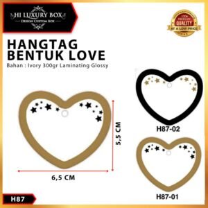 Hangtag|Hangtag murah|Hangtag Ivory|Hangtag Love|H87