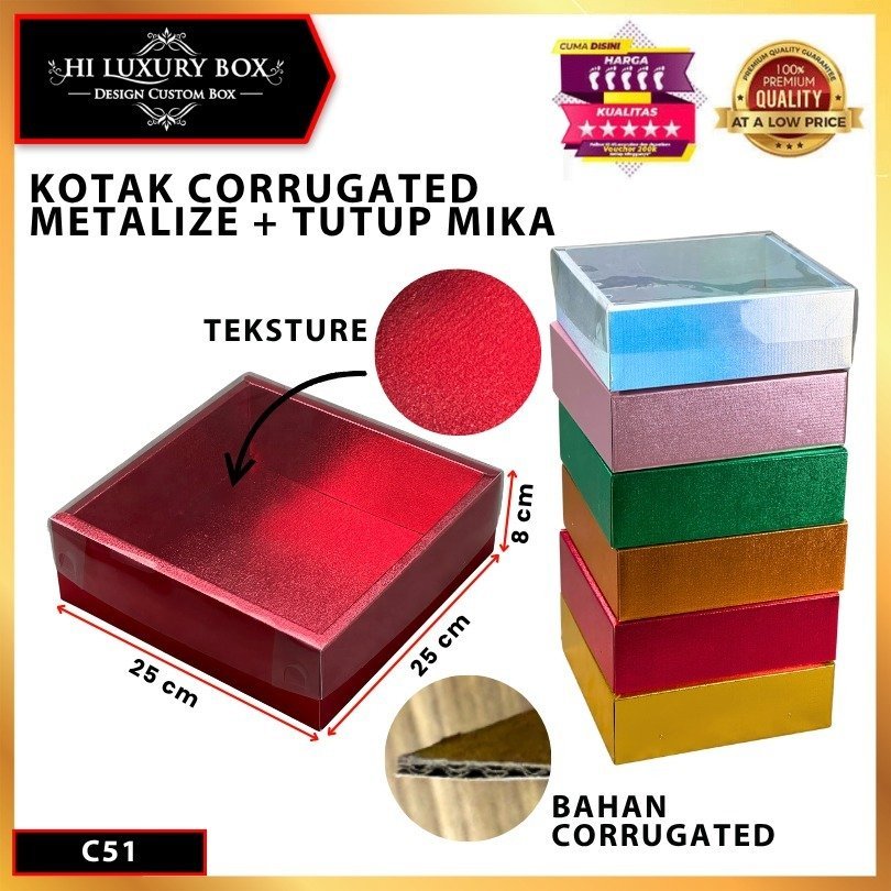 Kotak Kado Hologram tutup mika Souvenir|Dus Hadiah Special Gift|C51