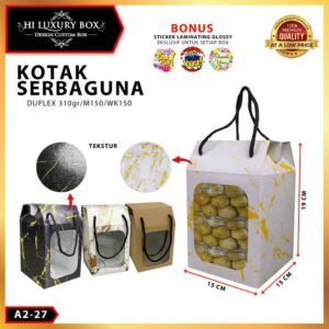 Kotak Kue / Cake / Dus / Hampers / Box / Packaging / Serbaguna / Toples / 500GR / A2-27