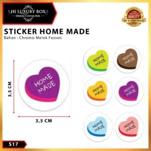 Sticker Home Made | Label Ucapan | Laminating Glossy | Murah 3.5x3.5 Putih|S17