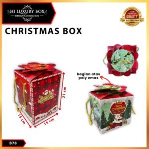 Kotak Kue|Kotak NatalBox Hampers|Toples 500gr|Dus|Box Packaging|B78