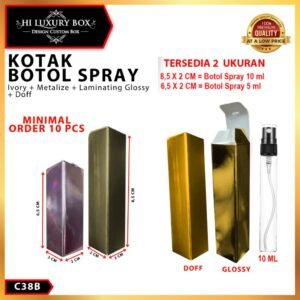 Box Parfum-Tester Parfum-Metalize Mewah-Box Premium- C38B