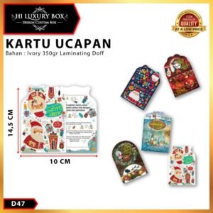 Kartu Ucapan Natal|Christmas Card|Kartu Hampers/Parcel Natal|D47
