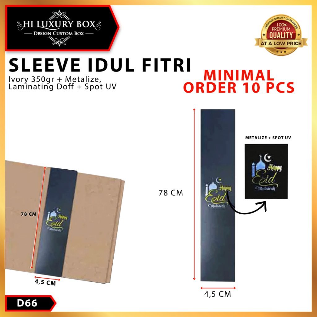 Paperbelt Sleeve Lebaran Idul Fitri Aksesoris Puasa Hiasan Kotak D66