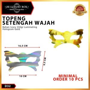 Topeng Pesta|Perlengkapan|Aksesoris|Hologram|Murah|D32