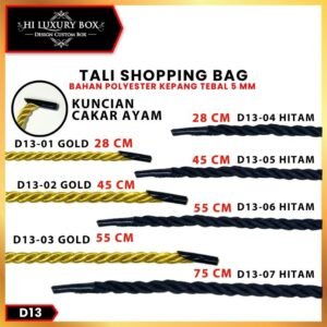 Tali Kepang | Tali Sumbu | Tali Polyester | Hitam | Murah 5 mm
