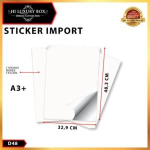 Kertas Sticker Chromo|Stiker Glossy|Fasson A3+ (32.9 cm x 48.3 cm)|D48