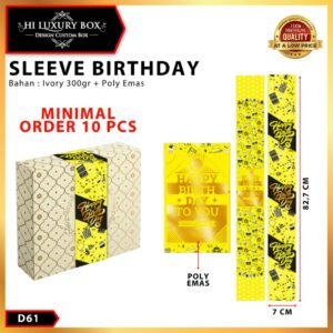 SLEEVE HAPPY BRITHDAY|SLEEVE ULTAH|PAPERBELT ULANG TAHUN|PAPER BELT - D61
