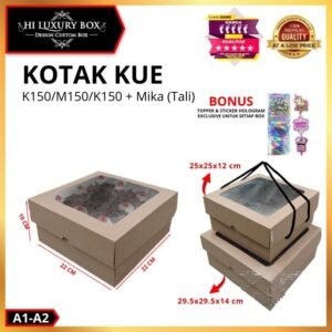 Kotak Kue | Dus Kue | Kotak serbaguna | Kraft | Murah | Kotak Kue Mika|A2-17