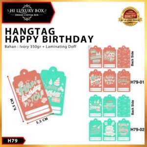 Hangtag|Hangtag Murah|Hangtag Happy Birthday|Hangtag Ulang Tahun|H79