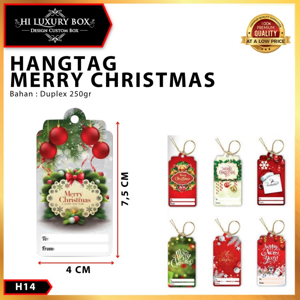 Hangtag Natal/Hangtag Merry Christmas/Aksesoris Natal/Hiasan NatalH142