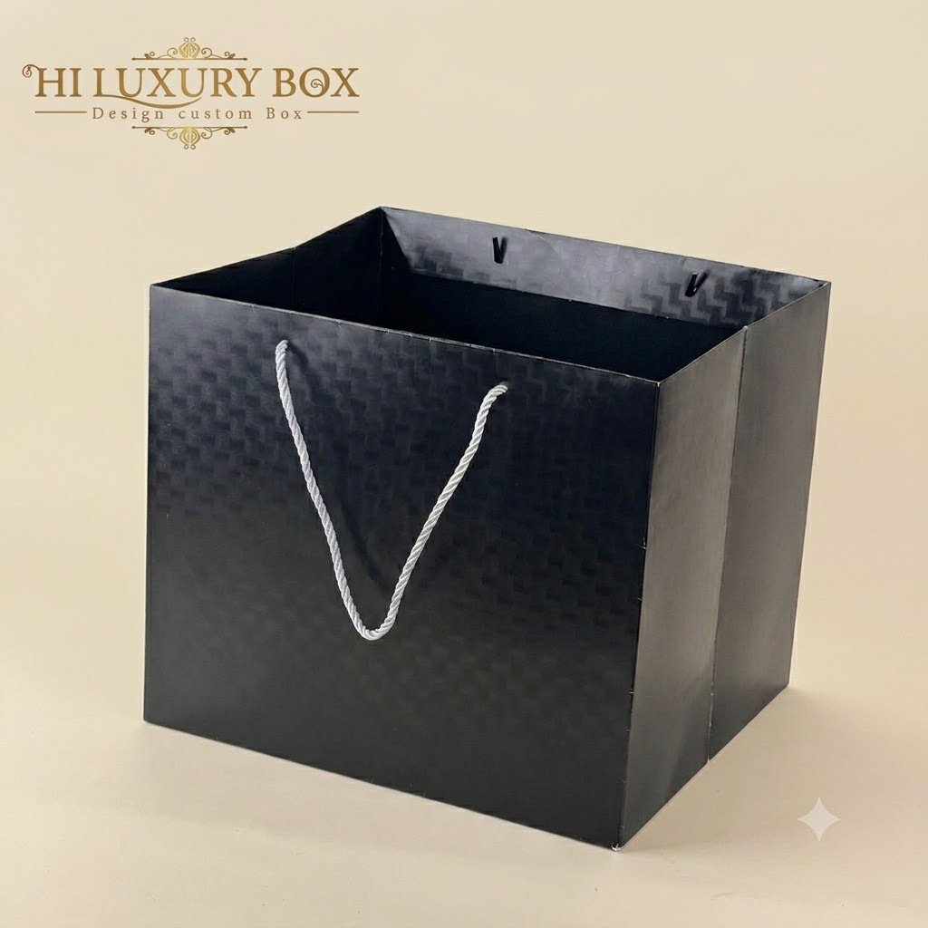 paper bag chemical embose black