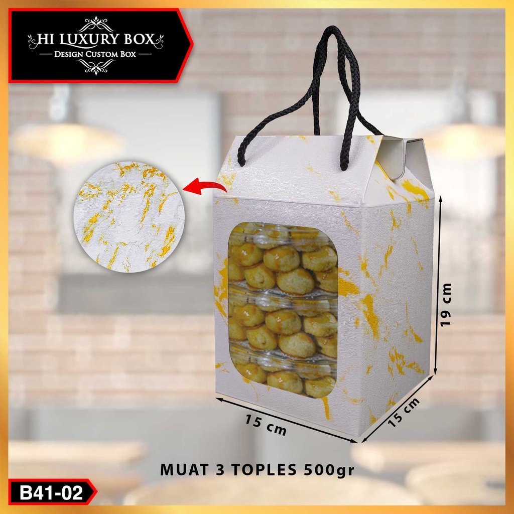 Kotak Kue / Cake / Dus / Hampers / Box / Packaging / Serbaguna / Toples / 500GR / A2-27 - Image 4