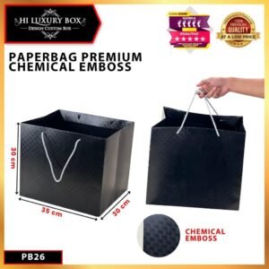 Paper Bag Hadiah Jumbo/ Premium Gift Bag/ Tas Kado Jinjing/ Chemical Embos/ 35x30x30/ PB26