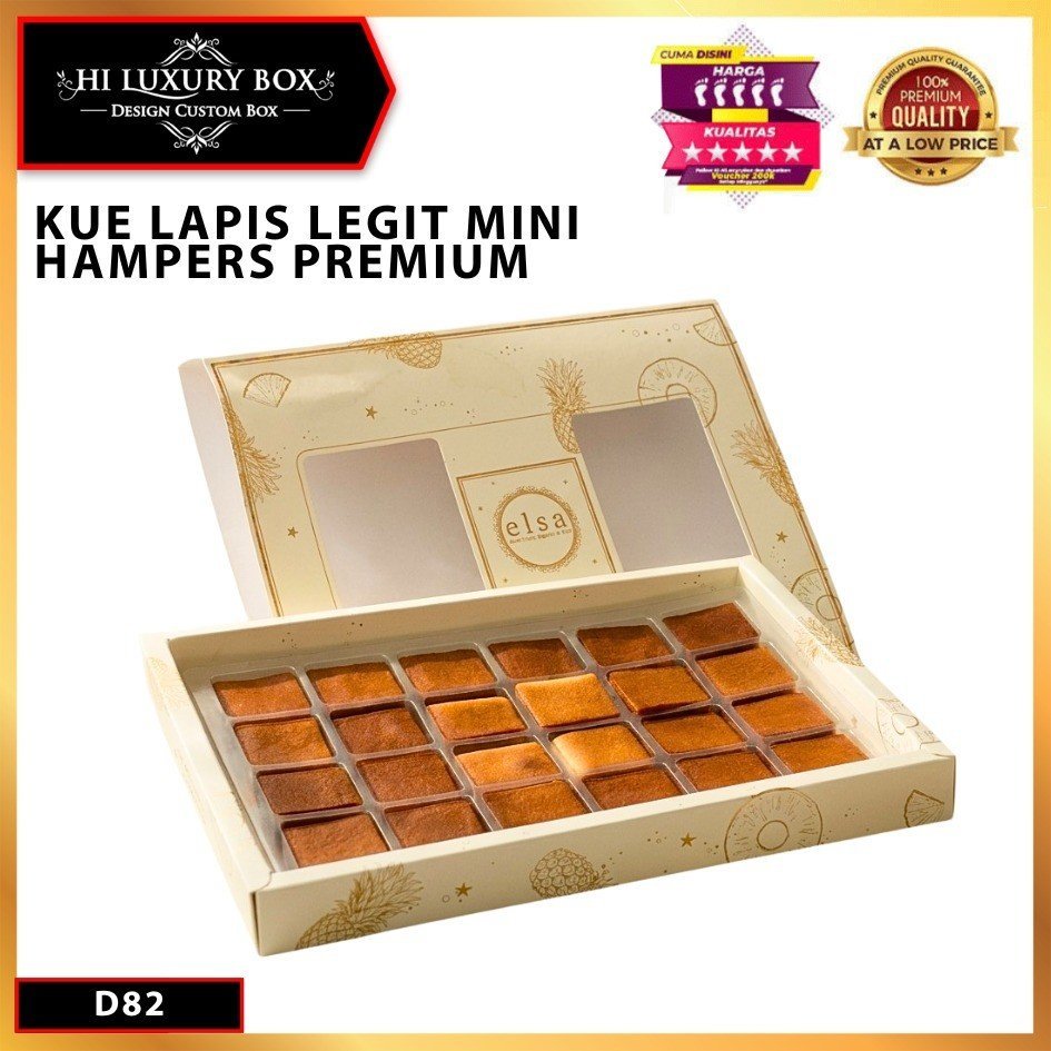 Box Kue | kue lapis legit | Premium Quality|Pembungkus Kado| 24 PCS | D82