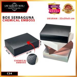 Kotak Box Kado / Chemical Embos / Box Hologram / Gift/ 29x22x8cm/ C54