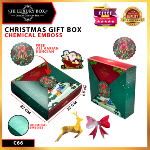 Christmas Gift Box / Kotak Kue Natal / Box Hampers / Premium Box / 22x22x6,5cm / C66