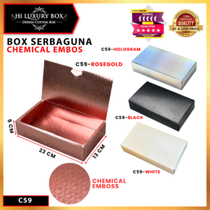 Box Serbaguna Chemical Emboss Ukuran 23 x 13 x 5 cm Kode C59 - Kotak Kado Aesthetic Kekinian