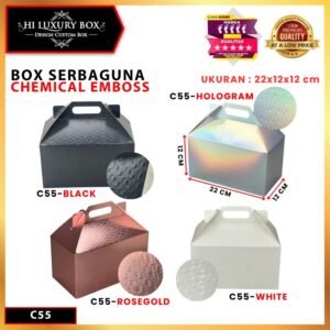 Handle Chemical Embos|Kotak Serbaguna|Hampers|22x12x12cm|C55