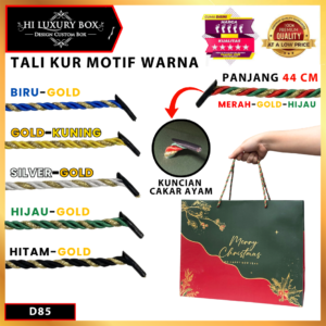 Tali|Tali Kur Mix Warna|Tali Kepang Sumbu|Tali Paper Bag Panjang 44cm|D85