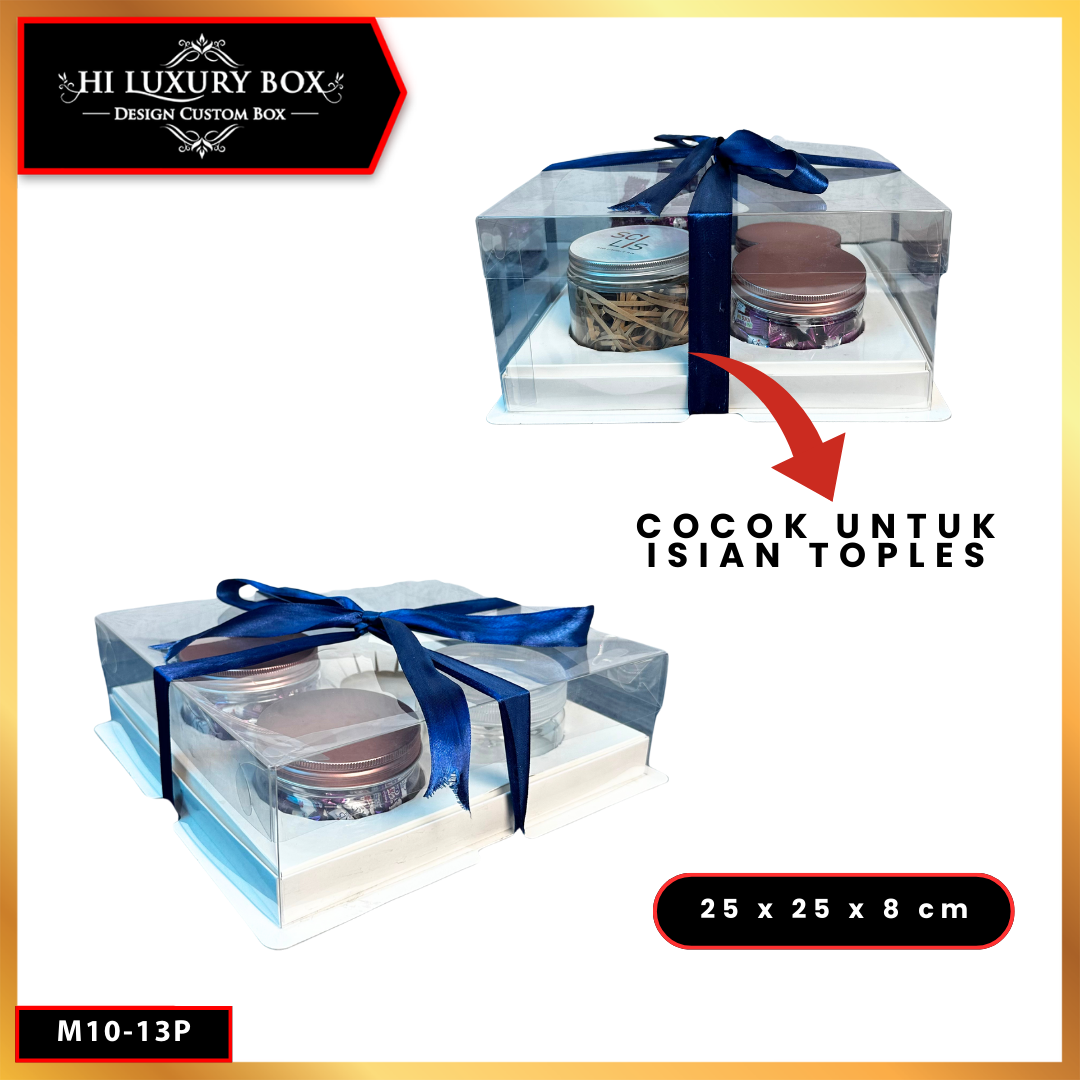 Box Mika / Kotak Kue Mika / Box Cupcake + Tatakan / Packaging Mika / 25x25 /tutup hologram M10 - Image 3